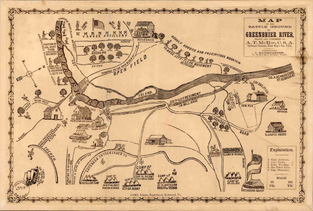 HL Map - Battle Ground of Greenbrier River - McRae